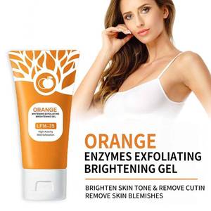 lot 2839 image: Orange Enzyme Exfoliating Gel for Face &amp Body&nbsp Deep Cleansing &amp Hydrating Scrub with Organic Ingredients to Remove Blackheads &amp Smooth Skin 1.7 Fl Oz
