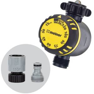 lot 2873 image: Melnor 65136AMZ Mechanical Timer, Black, Yellow - Retail $14