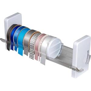 lot 2900 image: ArtBin Ribbon Storage Rack  Ribbon Spool Holder  Ideal for Craft Rooms & Studios, Gift Wrapping Stations, Small Craft Shops, Boutiques - White - Retail $17
