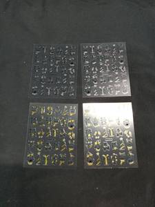 lot 2910 image: Gold and Silver Xmas Nail Decals&nbsp