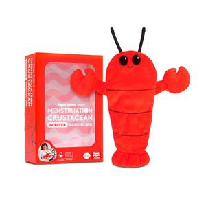 lot 2929 image: Menstruation Crustacean Lobster by Relatable, Microwavable Heating Pad for Period Cramps, Graduation Gifts, Cuddly Plushies and Lavender Scented Comfort Plush, Includes 1 Lobster Plushy - Retail $22