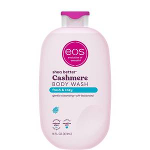 lot 2949 image: eos Cashmere Body Wash Fresh &amp Cozy, Moisturizing Body Wash, Creamy Gel Formula, with Shea Butter, Glycerin, Vitamin E, pH Balanced, Sensitive Skin, Vegan, 16 fl oz - Retail $10