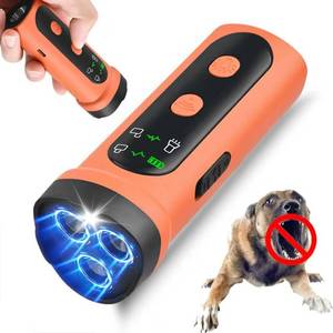 lot 2961 image: Anabox Dog Bark Deterrent Device with LED Flashligt & 3 Sonic Heads, 3X Ultrasonic Anti Barking Device Training Tool for Dogs, 35 FT Range Stop Neighbors Dog Barks - Retail $16