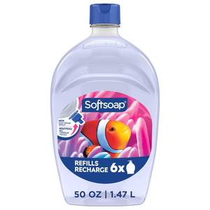 lot 2991 image: Softsoap Aquarium Liquid Hand Soap, Kitchen and Bathroom Hand Soap, 50 fl oz Refill - Retail $6