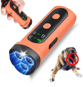 lot 3000 image: Anabox Dog Bark Deterrent Device LED Flashlight 3 Sonic Heads 35 FT
