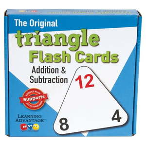 lot 3004 image: Learning Advantage The Original Triangle Flash Cards - Addition &amp Subtraction - Set of 20
