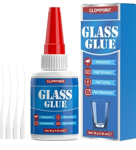 lot 3010 image: Glass Glue, 35g Ultra Strong Clear, Waterproof &amp Fast, Curing Adhesive for Glass Repair, Mirror, Crystal, Jewelry, and More&nbsp