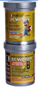 lot 3016 image: PC-WOODY Wood Epoxy 2-Part Non-Solvent Permanent Repair 12 oz