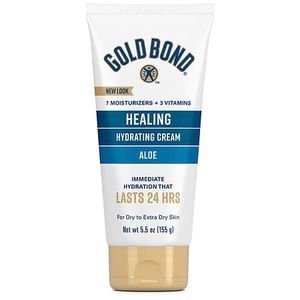lot 3040 image: Gold Bond Healing Hydrating Lotion With Aloe Moisturizes  Heals and Smooths Dry Skin  Body Lotion  Delivers Immediate 24-Hour Hydration  Convenient Size  5.5 oz