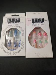 lot 3060 image: 2 Packages Artificial Nail Sets Decorative Press-On Nails