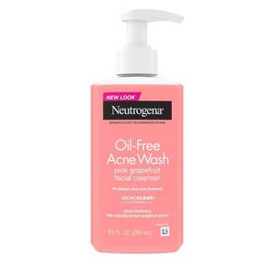 lot 3094 image: Neutrogena Oil-Free Salicylic Acid Pink Grapefruit Pore Cleansing Acne Face Wash with Vitamin C - 9.1 fl oz Ideal for Oily &amp Acne-Prone Skin&nbsp