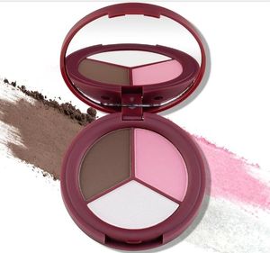 lot 3109 image: Color Nymph 3 Colors Contour Blush Highlighter Palette, 3-in-1 Makeup Palettes for Light Complexion  Nourishing & Long-lasting with Shimmer Matte Powder, Travel Size�� Pallet, Vegan & Cruelty-Free #02 - Retail $9