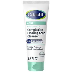 lot 3126 image: Cetaphil Gentle Clear Complexion Benzoyl Peroxide Acne Face Wash - 4.2 fl oz - Retail $16