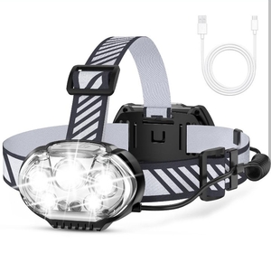 lot 3129 image: MIOISY Rechargeable Headlamp Ultra-Bright 5 LED Head Light