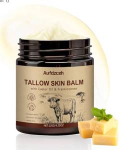 lot 3138 image: Beef Tallow for Skin Moisturizing Tallow Balm with Grass-Fed Beef Tallow, Castor Oil &amp Frankincense for Face &amp Body, Natural Nourishing Formula for Dry and Sensitive Skin (Pack of 1) -&nbsp