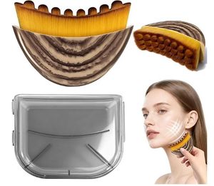 lot 3156 image: Lymphatic Contour Face Brush, Super Soft Manual Lymphatic Drainage Massager for Sculpting, Relieve Fatigue & Reduce Puffiness, with Portable Case Suitable for Facial Cleansing and Massage (1PCS) - Retail $6