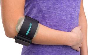lot 3174 image: Aircast Pneumatic Armband TennisGolfers Elbow Support Strap, Black - Retail $18