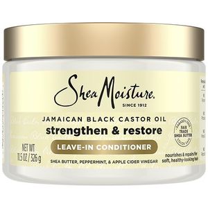 lot 3178 image: SheaMoisture Jamaican Black Castor Hair Oil Reparative Leave-In Conditioner - 11.5 fl oz Curly Dry Hair, Paraben-Free, Peppermint Scent