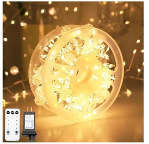 lot 3186 image: Copper Wire Firecracker Christmas Fairy Lights, Connectable 26FT 400LED Twinkle Plug in Fairy String Lights with Remote, Cluster Lights for Christmas Tree Bedroom Dorm Wreath DIY Wedding Decor -&nbsp