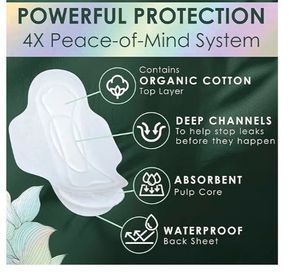 lot 3187 image: L. Ultra Thin Pads for Women, Overnight Absorbency, Organic Cotton Top Layer, Unscented Pads with Wings 24 Count  -&nbsp