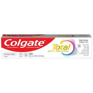 lot 3235 image: Colgate Total Active Prevention Clean Mint Toothpaste  5.1 oz - Retail $15