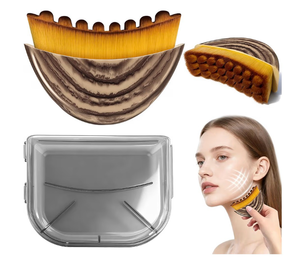 lot 3246 image: Lymphatic Contour Face Brush, Super Soft Manual Lymphatic Drainage Massager for Sculpting, Relieve Fatigue &amp Reduce Puffiness, with Portable Case Suitable for Facial Cleansing and Massage (1PCS) -&nbsp