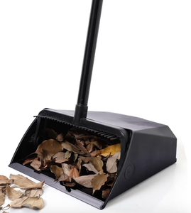 lot 3266 image: Eyliden Large Commercial Dustpan with Comb Teeth, Upright Heavy Duty Dust Pan for Restaurants Garages Courtyard Sidewalks Lobby Home Kitchen Room Office Classroom (1pc Dustpan) - Retail $25