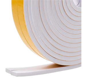 lot 3308 image: 33Feet Weather Stripping Seal (12 x 14) for Door Window, High Density Foam Tape, Soundproofing, Insulation Strip, Door Sealers for Door Frame- White - Retail $9