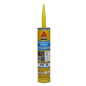 lot 3324 image: SIKA Sikaflex Construction Sealant - Limestone, Polyurethane Adhesive, Weatherproof, 10.1 oz Cartridge - Seals Joints, Cracks, Gaps in Concrete, Wood - Paintable, Durable, Flexible - Retail $8