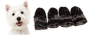 lot 3325 image: GabeFish Anti Slip Dog Socks Shoes Adjustable Drawstring Boot Paw Protectors for Small Medium Pets Cats Black Large