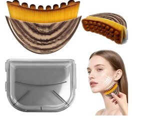 lot 3353 image: Lymphatic Contour Face Brush, Super Soft Manual Lymphatic Drainage Massager for Sculpting, Relieve Fatigue &amp Reduce Puffiness, with Portable Case Suitable for Facial Cleansing and Massage (1PCS)