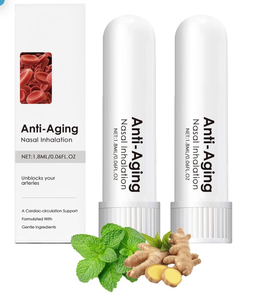lot 3365 image: Anti-Aging Nasal Inhalation, Memory Boost Nasal Inhaler with Mint & Ginger Extract, Clean Your Nose and Enjoy Fresh Air (2Pcs) - Retail $17