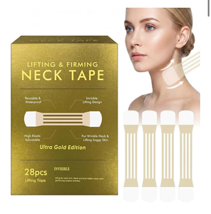 lot 3366 image: 48 PCS Neck Lift Tape, High Elasticity Water-Resistant Invisible Face Lift Straps, Reusable V Line Contouring Tool for Double Chin Appearance &amp Outdoor Photography