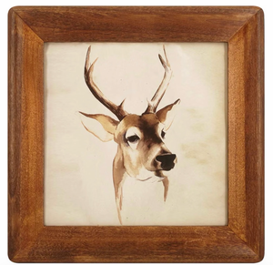 lot 3368 image: 8x8 Picture Frames, Rustic Wooden Square Photo Frame with Real Glass Front,Wall and Tabletop (Brown)