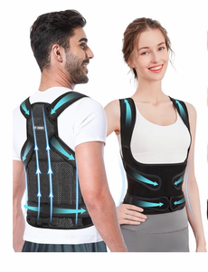 lot 3374 image: Fit Geno Back Brace Posture Corrector for Women and Men, Shoulder Straightener, Adjustable Full Back Support, Upper and Lower Back Pain Relief - Scoliosis, Hunchback, Hump, Thoracic, Spine Corrector