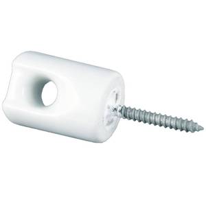 lot 3440 image: Zareba Systems WP1933 Ceramic Lag Screw Insulator (25 Pack), Small&nbsp