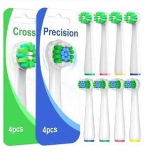lot 3521 image: Replacement Heads Compatible with Oral B Pro 1000500Genius xSmart 1500 Electric Toothbrush, Brush Heads for Braun Oral B, 4Pcs Precision Refills for Sensitive Care, 4Pcs Cross Clean for Deep Clean