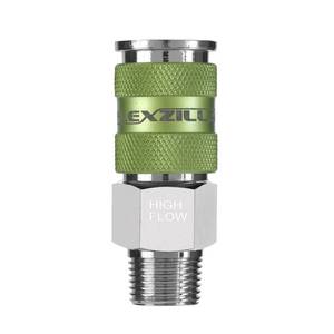 lot 3528 image: Flexzilla Pro High Flow Coupler, 14 Body, 38 MNPT - A53626FZ - Retail $14