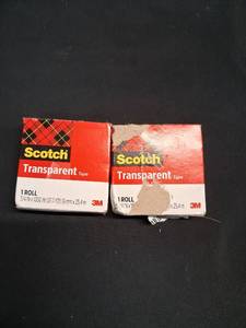 lot 3532 image: Scotch Transparent Tape 34 IN x 1000 IN 2 Rolls -