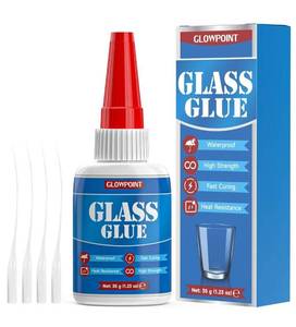 lot 3576 image: Glass Glue, 35g Ultra Strong Clear, Waterproof &amp Fast, Curing Adhesive for Glass Repair, Mirror, Crystal, Jewelry, and More&nbsp