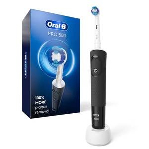 lot 3599 image: Oral-B Pro 500 Electric Toothbrush with (1) Brush Head, Rechargeable, Black - Retail $48