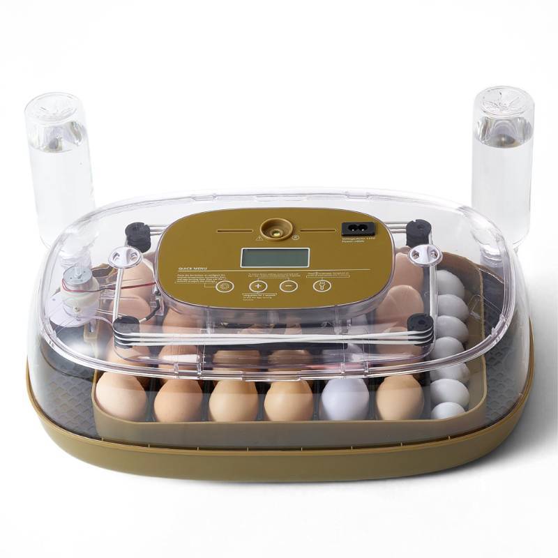 lot 4008 image: HIRALIY 24 Incubators for Hatching Egg Automatic Turner with Candler Smart Temperature and Humidity Control, 360° Viewing, Ideal for Chicken, Duck, Quail, Goose, Farm, Home, Classroom Hatching - Retail $90