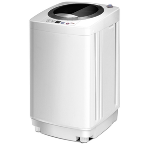 lot 4046 image: Costway Portable 1.7 Ibs Automatic Laundry Washing Machine with Drain Pump - Retail $220