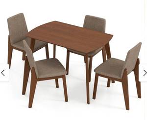 lot 4068 image: Costway 5-Piece Dining Table Set for 4,Rectangular Kitchen Table - Retail $324