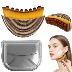 lot 3609 image: Lymphatic Contour Face Brush, Super Soft Manual Lymphatic Drainage Massager for Sculpting, Relieve Fatigue &amp Reduce Puffiness, with Portable Case Suitable for Facial Cleansing and Massage (1PCS)&nbsp