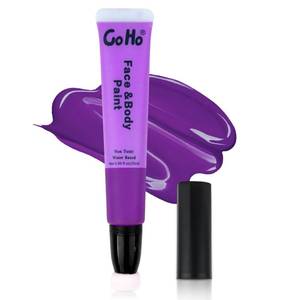 lot 3612 image: Go Ho Purple Face Paint Stick,Water Based Cream Purple Body Paint Washable,Highly Pigmented,Smooth and Safe for Skin,Halloween Costumes Cosplay SFX Ursula Witch Makeup - Retail $6