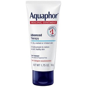 lot 3633 image: Aquaphor Healing Ointment Skin Protectant for Dry  Cracked  Irritated Skin  Travel Size  1.75 oz