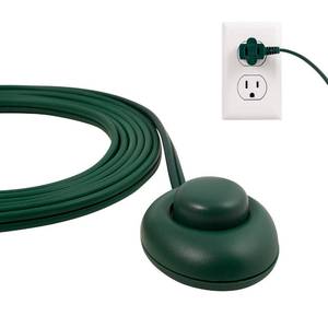 lot 3663 image: Philips Plug-in Footswitch, 9 Ft, 1-Outlet Flat Plug Extension Cord, Flat Extension Cord with Switch ONOff, 2 Prong Extension Cord, 120V Long Extension Cord, 1 Pack, Green, 1 Pack, SPS1036GF27 - Retail $16