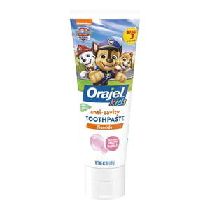 lot 3673 image: Orajel Kids Paw Patrol Anti-Cavity Fluoride Toothpaste  Natural Fruity Bubble Flavor  4.2oz Tube&nbsp