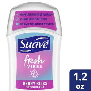 lot 3698 image: 2 pk Suave Fresh Vibes Deodorant Stick Berry Bliss  1.2 OZ - Retail $13